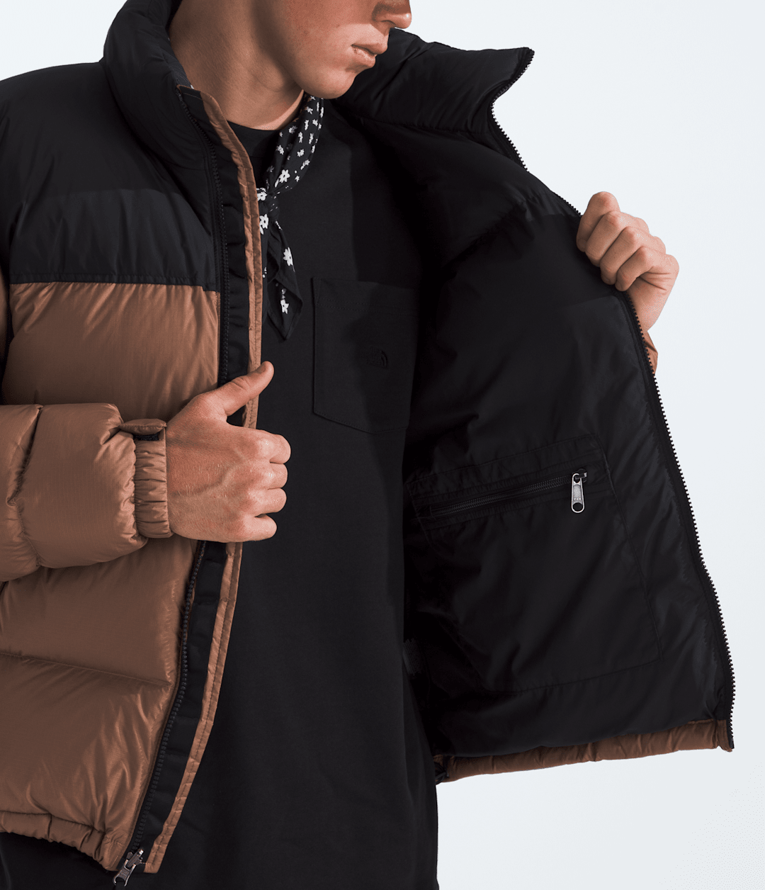 Men’s 1996 Retro Nuptse Jacket - Latte/TNF Black