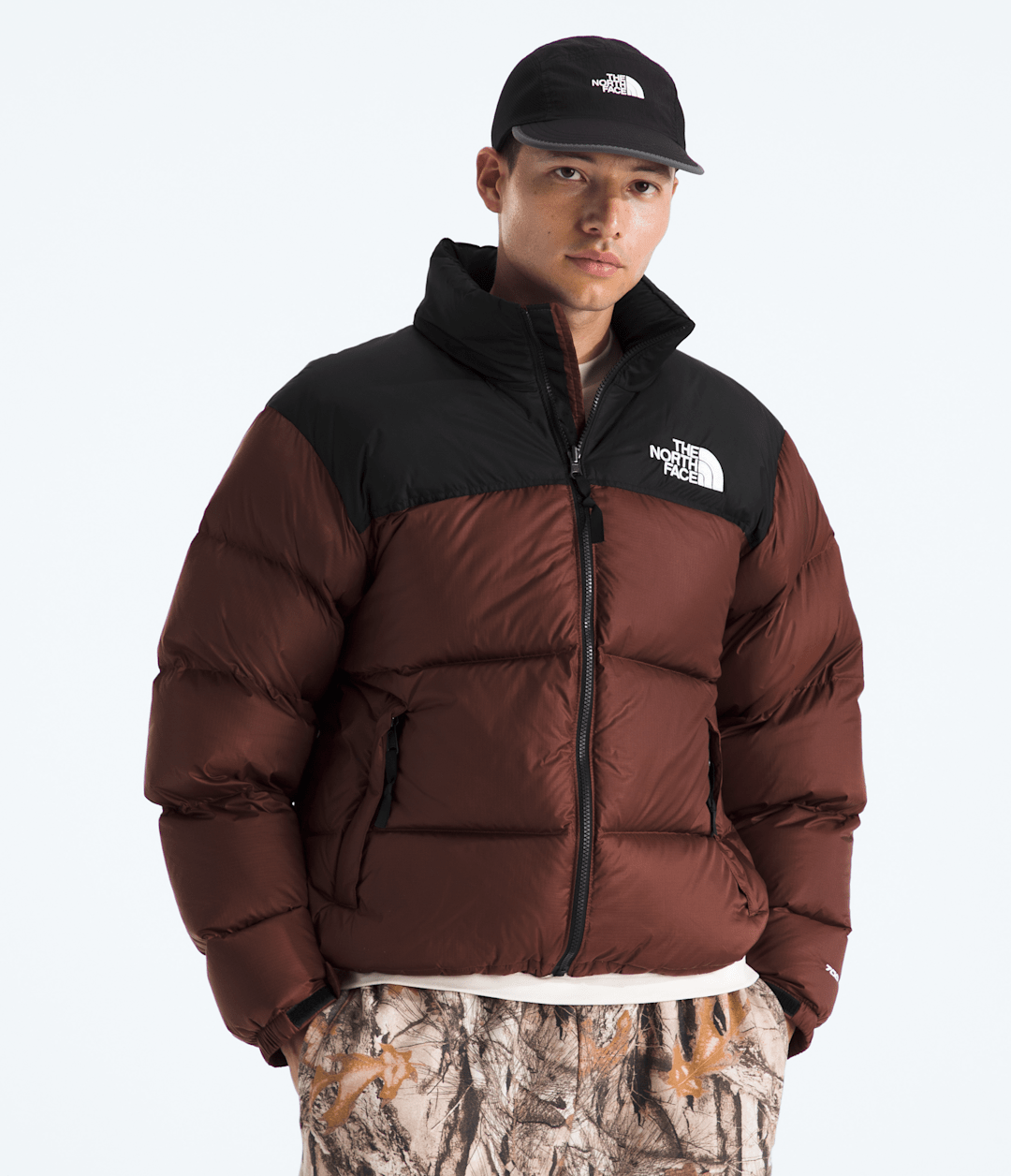 Men’s 1996 Retro Nuptse Jacket - Ember Soil/TNF Black