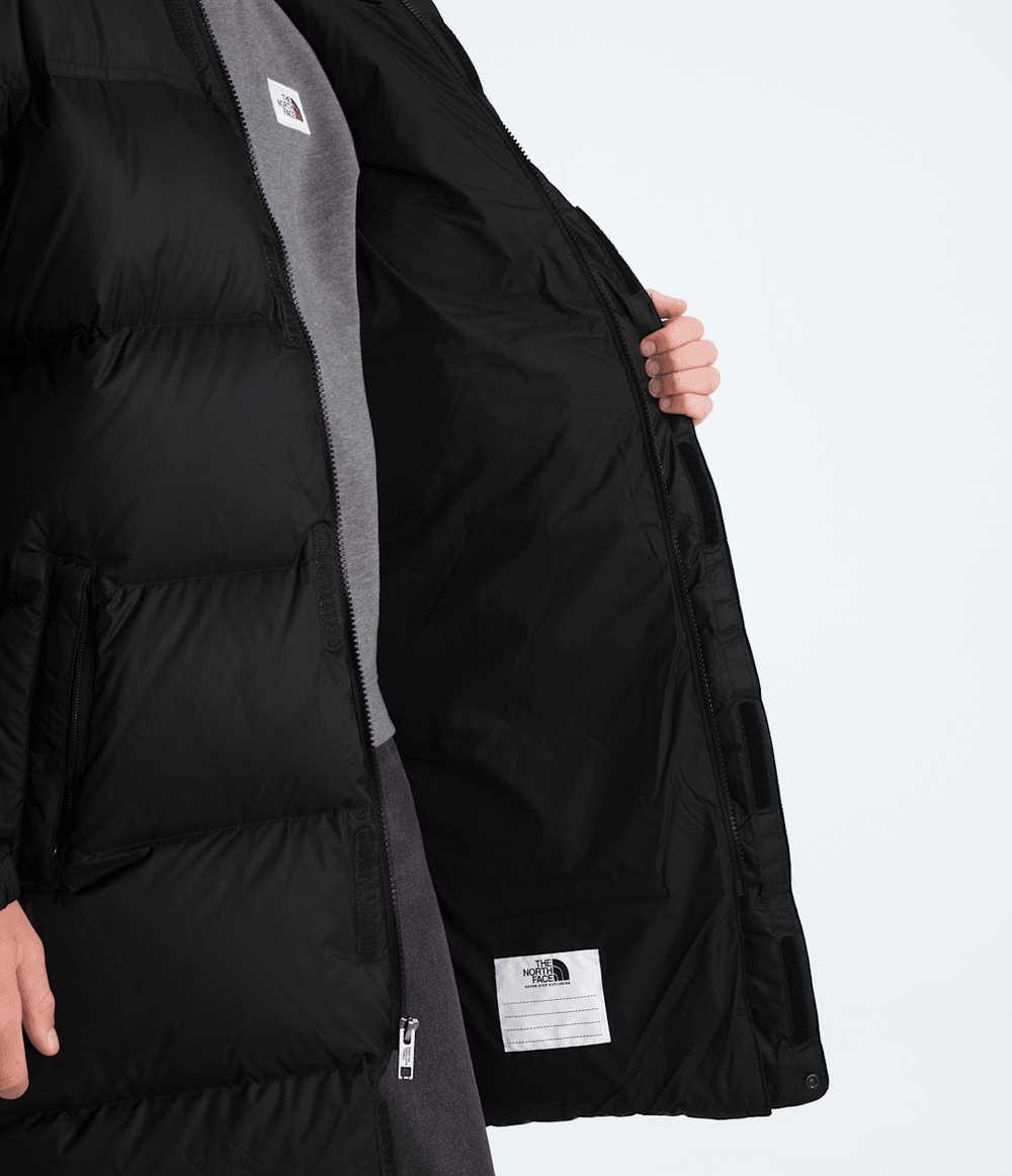 Boys’ & Girls’ Nuptse Long Parka - TNF Black/TNF Black