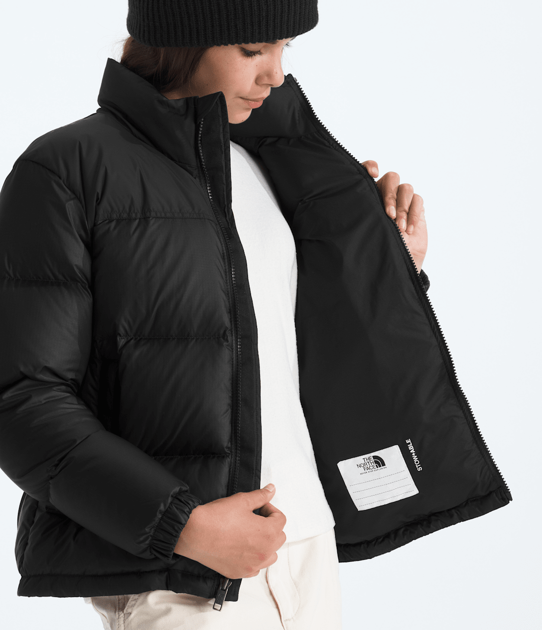 Boys’ & Girls’ 1996 Retro Nuptse Jacket - TNF Black/TNF Black/Recycled down