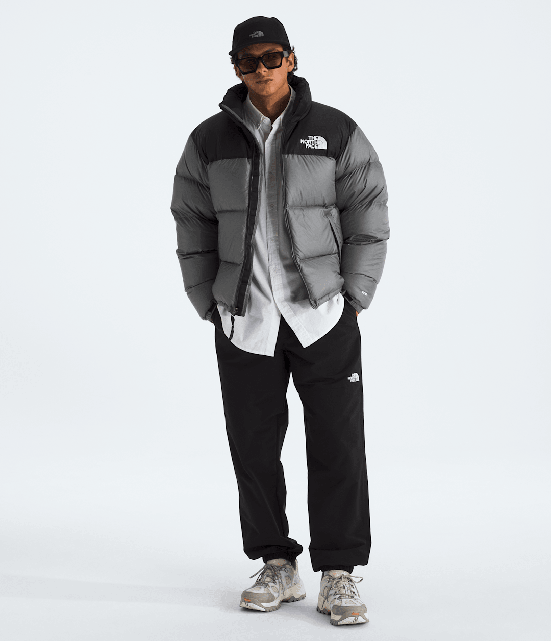 Men’s 1996 Retro Nuptse Jacket - Smoked Pearl/TNF Black