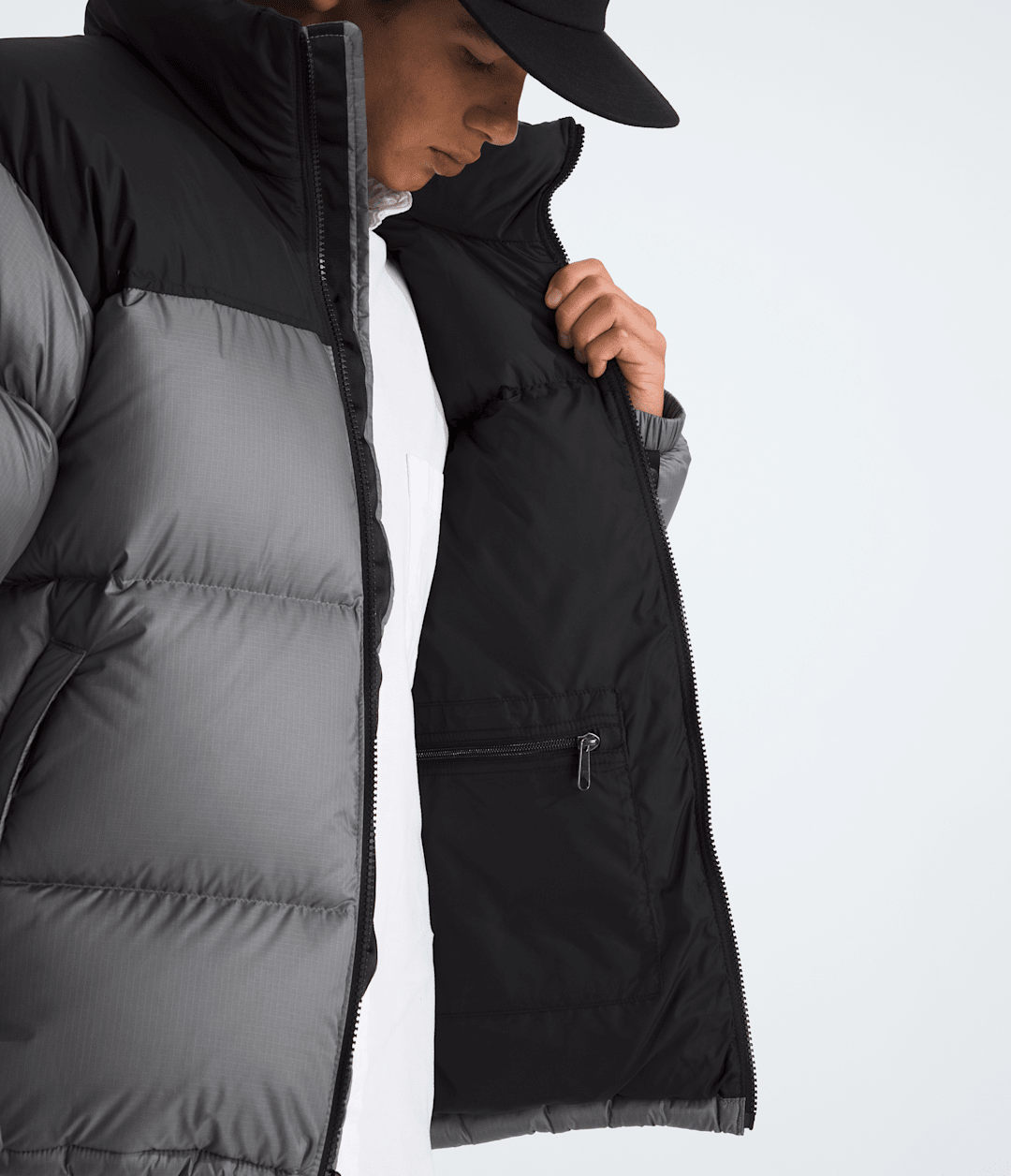 Men’s 1996 Retro Nuptse Jacket - Smoked Pearl/TNF Black