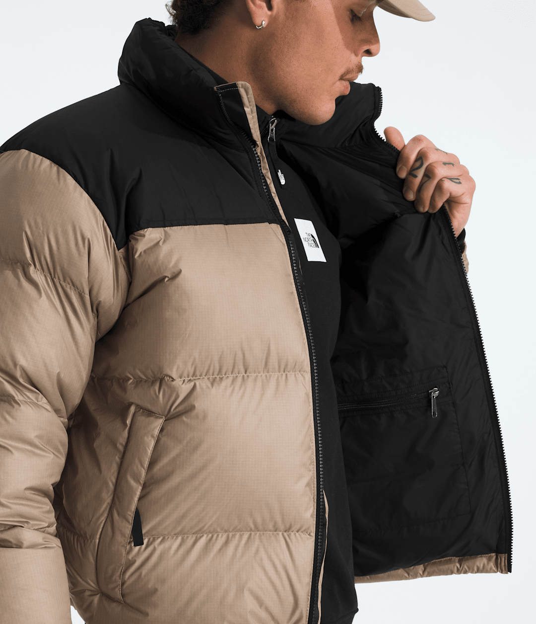 Men’s 1996 Retro Nuptse Jacket - Mushroom Grey/TNF Black