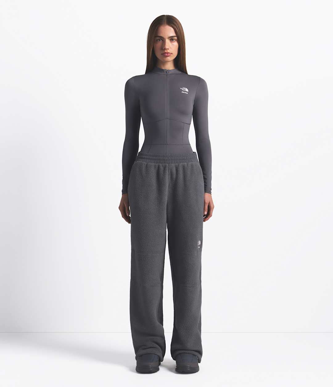 The North Face X SKIMS 1995 Denali Fleece Straight Leg Pant - Sk Gunmetal