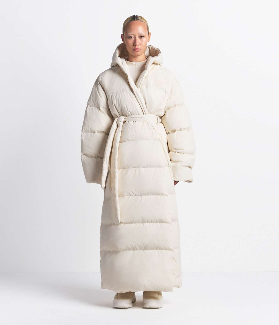 The North Face X SKIMS Women's Nuptse Wrap Parka - Sk Bone