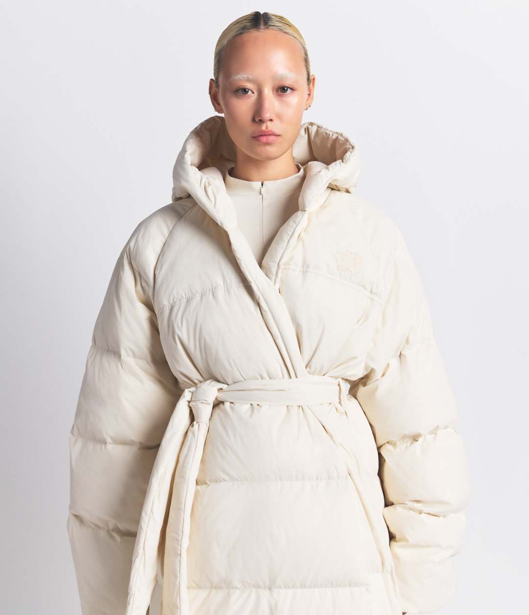 The North Face X SKIMS Women's Nuptse Wrap Parka - Sk Bone