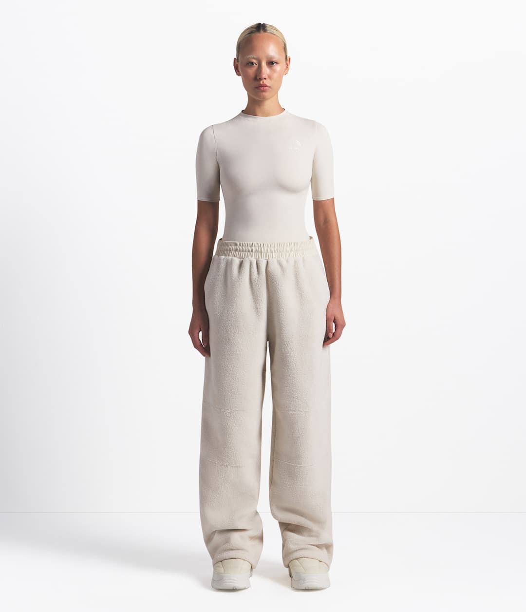 The North Face X SKIMS 1995 Denali Fleece Straight Leg Pant - Sk Bone