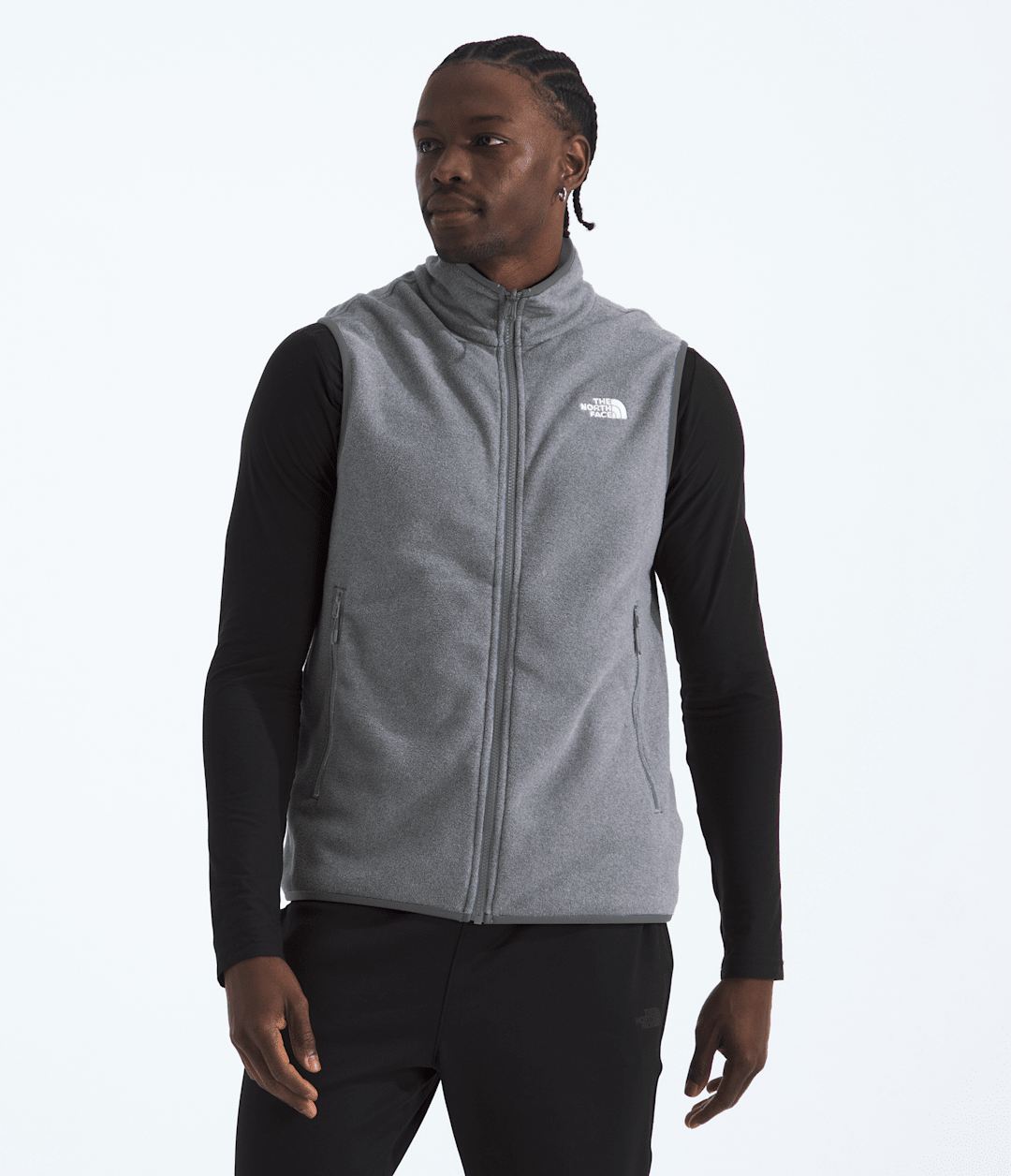 Men’s Glacier Fleece Vest - TNF Mid Grey Heather