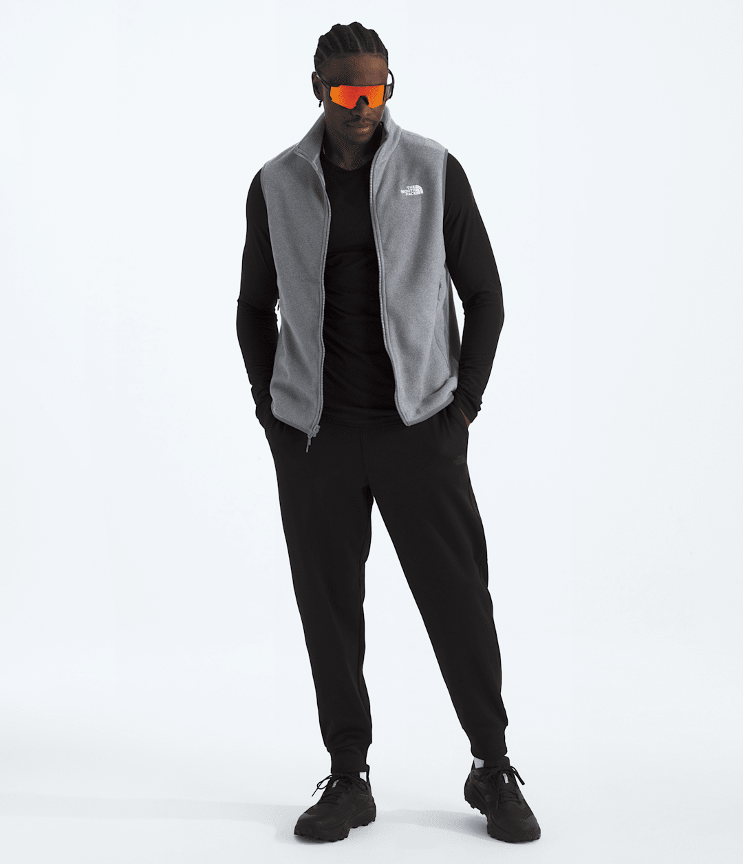 Men’s Glacier Fleece Vest - TNF Mid Grey Heather