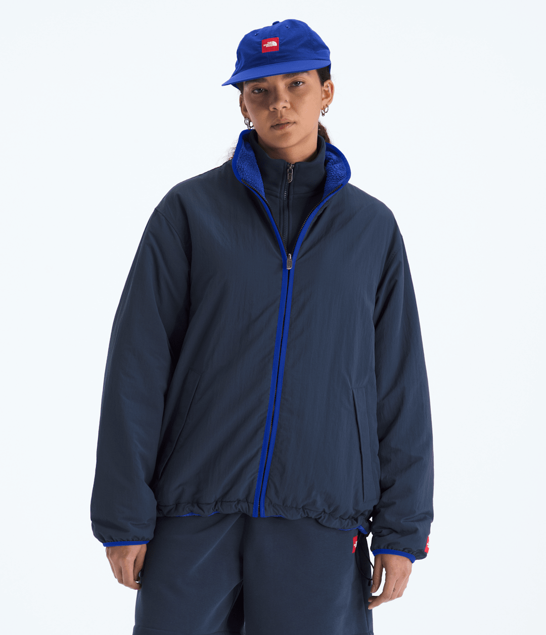 Men’s TNF™ Red Box Reversible Fleece Jacket - Summit Navy-Tnf Blue