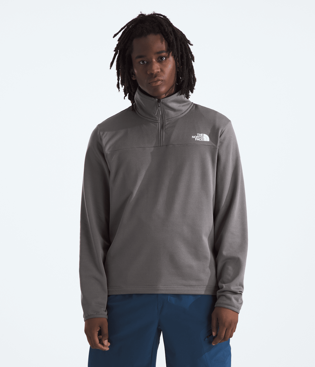 Men’s Cedar Trail Grid Fleece ¼-Zip - Smoked Pearl