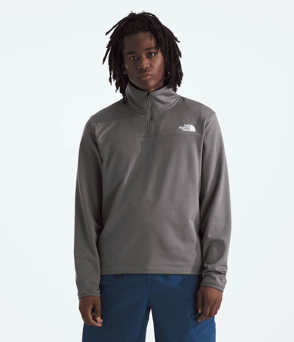Men’s Cedar Trail Grid Fleece ¼-Zip - Smoked Pearl