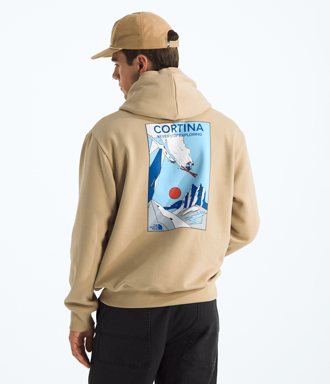 Unisex Mountain Celebration Relaxed Hoodie—Graphic - Khaki Stone