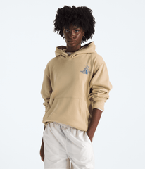 Unisex Mountain Celebration Relaxed Hoodie—Graphic - Khaki Stone