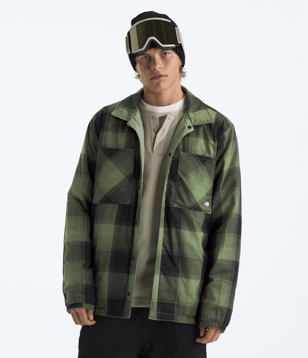 Men’s Afterburner Insulated Flannel - Bark Mist/TNF Black Shadow Plaid