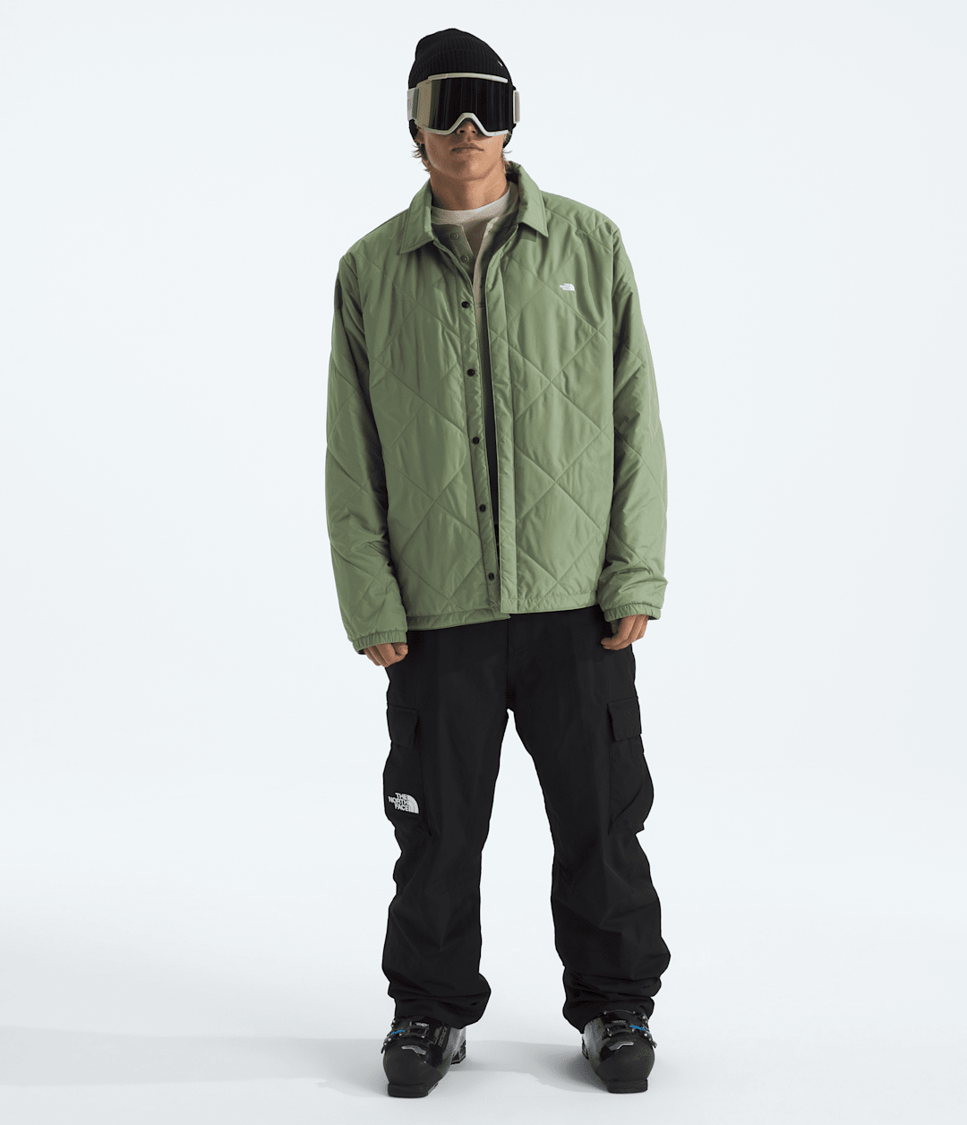 Men’s Afterburner Insulated Flannel - Bark Mist/TNF Black Shadow Plaid