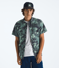 Men’s Short-Sleeve Baytrail Pattern Shirt - Duck Green Prairie Flowers Print