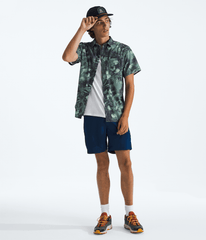 Men’s Short-Sleeve Baytrail Pattern Shirt - Duck Green Prairie Flowers Print