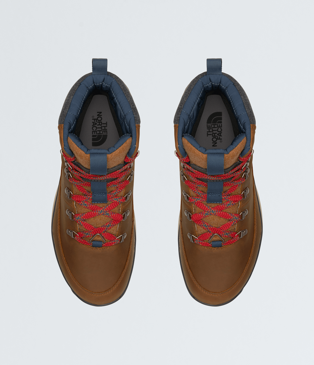 Men’s Bergen Leather Waterproof Boots - Timber Tan/TNF Red