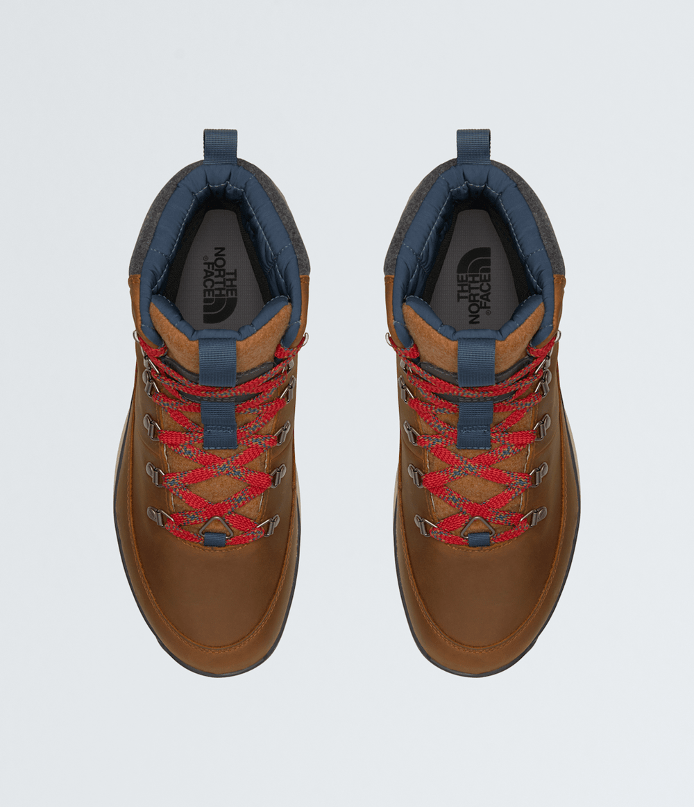 Men’s Bergen Leather Waterproof Boots - Timber Tan/TNF Red