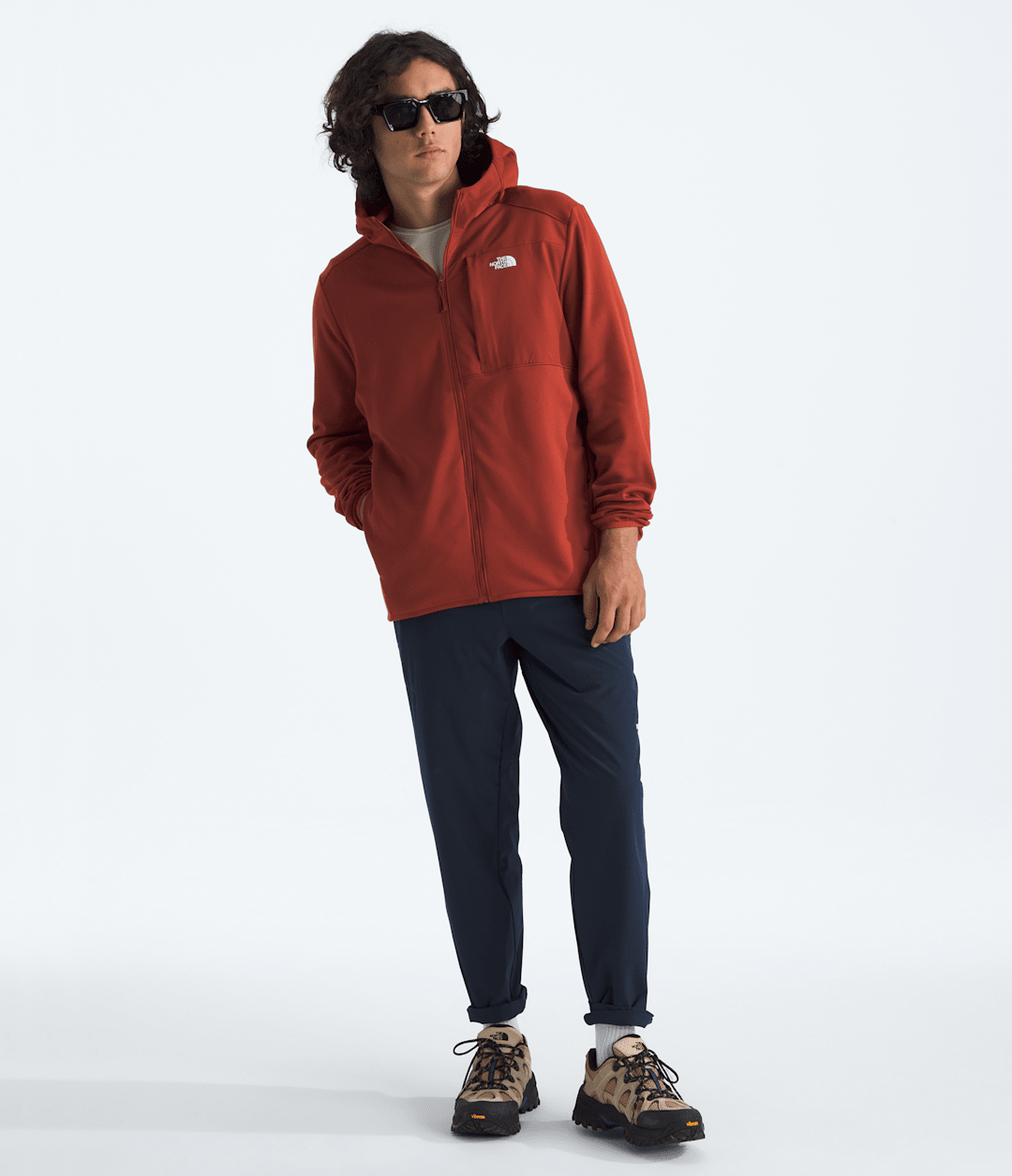 Men’s TNF™ Performance Fleece Full-Zip Hoodie - Iron Clay