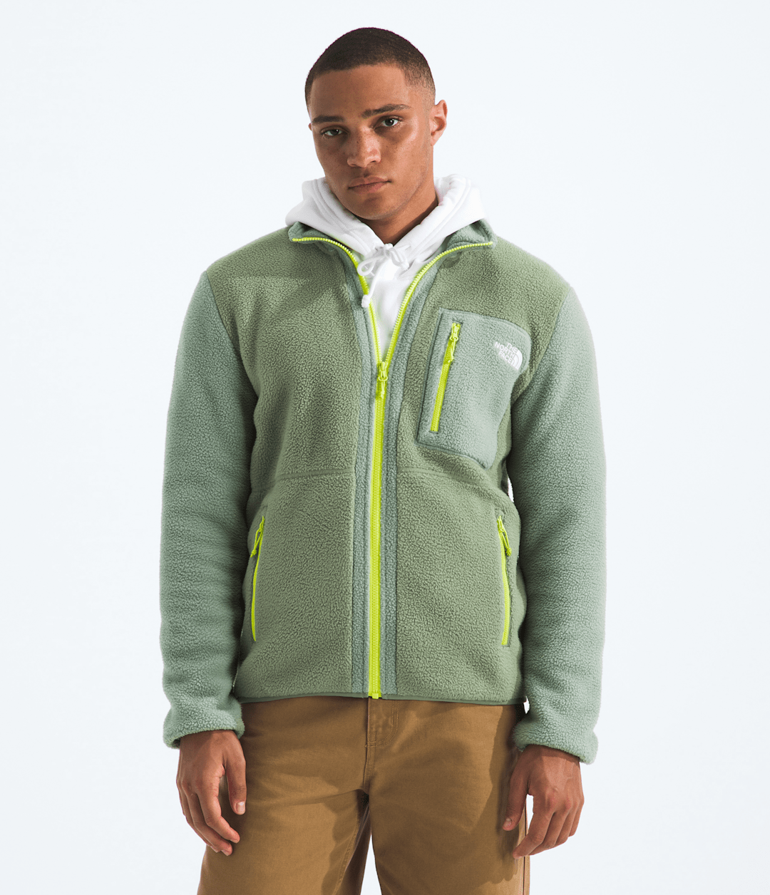 Men’s Yumiori Full-Zip Jacket - Bark Mist/Slate Moss/Fizz Lime