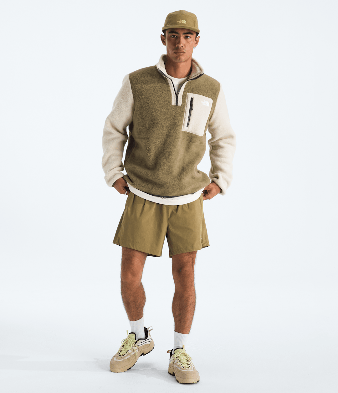 Men’s Yumiori ¼-Zip Jacket - Cedar-Desert Stone-New Taupe Green