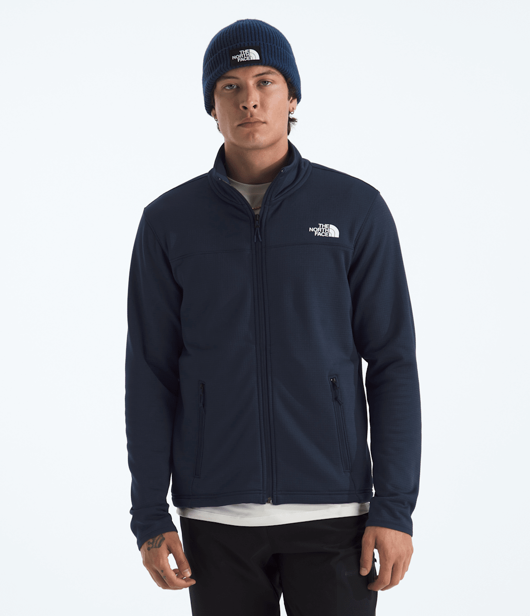 Men’s Cedar Trail Grid Fleece Full-Zip Jacket - Summit Navy