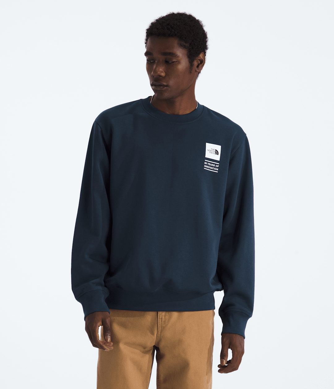 Unisex TNF™ Celebration Relaxed Crew—Graphic - Summit Navy