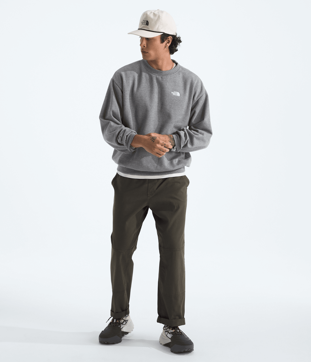 Men’s Evolution Simple Dome Oversized Crew - TNF Mid Grey Heather