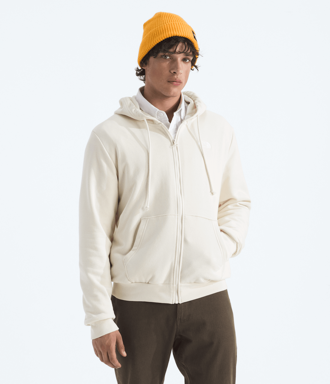 Men’s Evolution Simple Dome Full-Zip Hoodie - White Dune