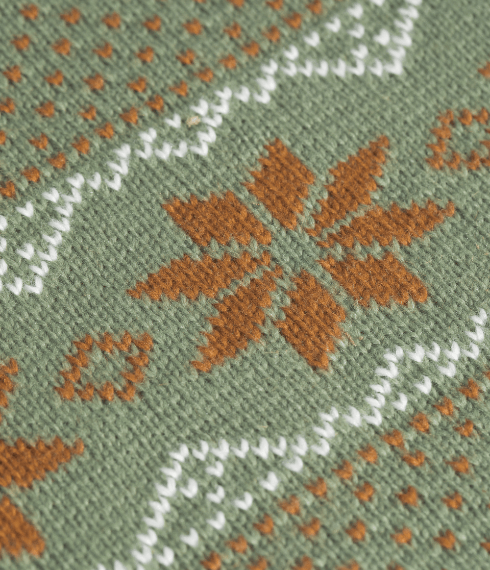 Cabin Ski Tuke And Scarf Set - Bark Mist/Burnt Umber/White Dune/Pom