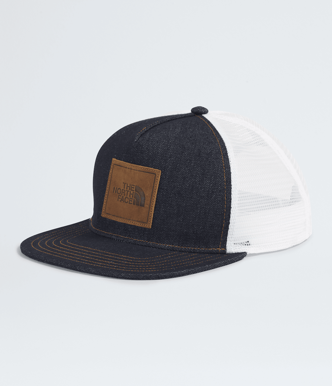 Half Dome Trucker Hat - Denim/Leather Patch