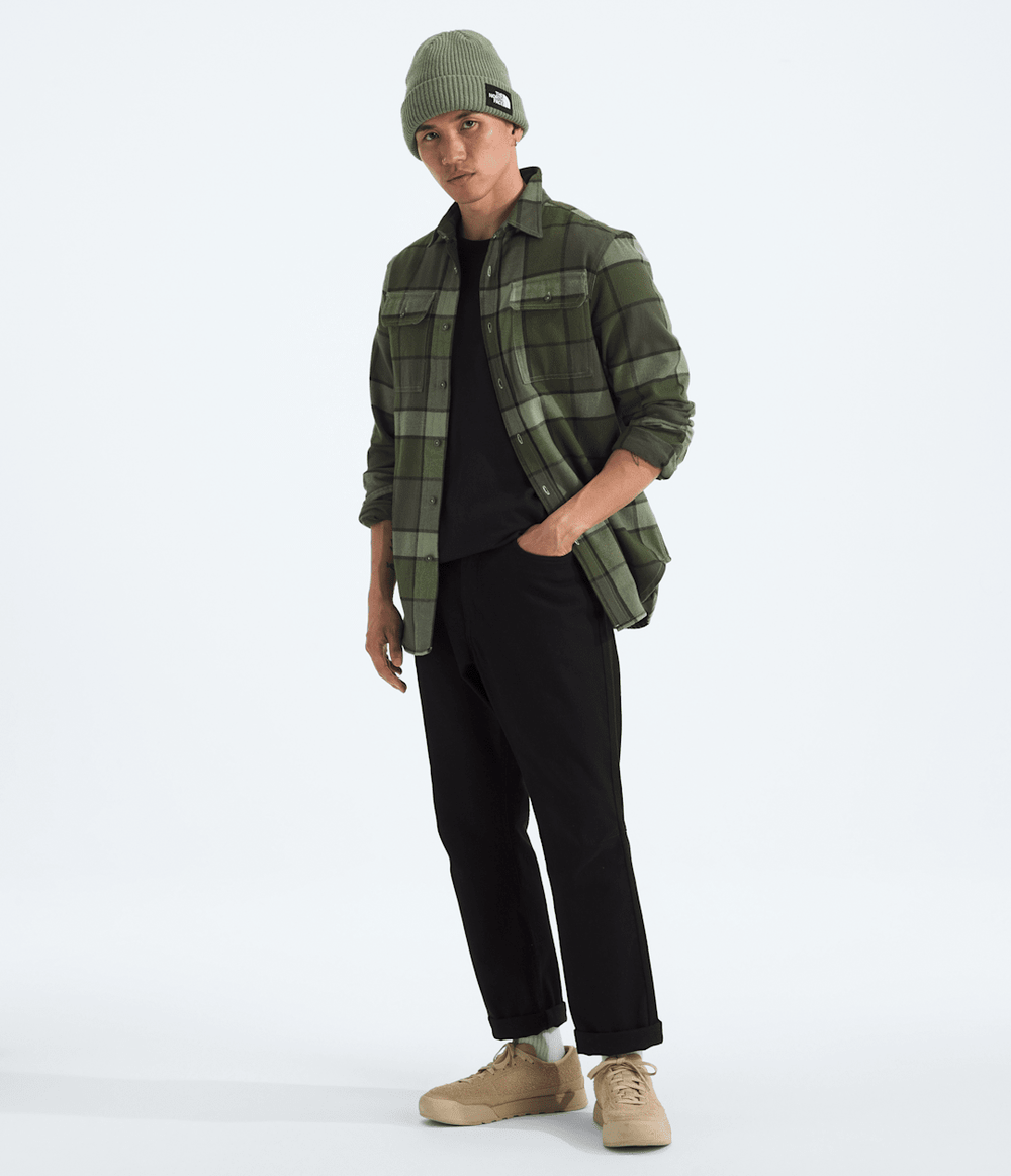 Men’s Arroyo Flannel Shirt—Plaid - New Taupe Green Macro Small Plaid