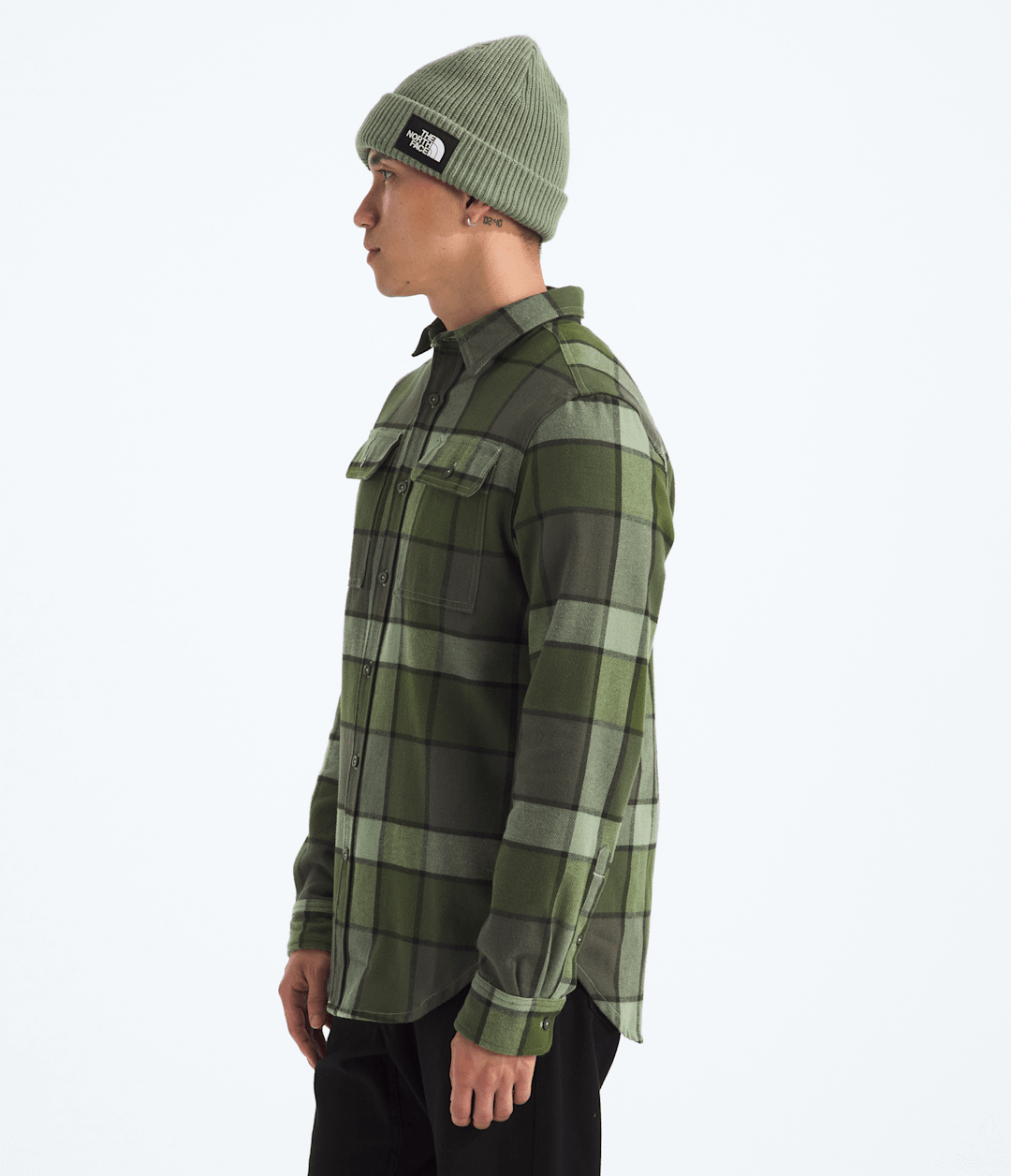 Men’s Arroyo Flannel Shirt—Plaid - New Taupe Green Macro Small Plaid