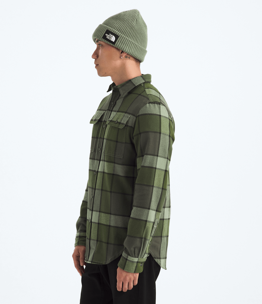 Men’s Arroyo Flannel Shirt—Plaid - New Taupe Green Macro Small Plaid