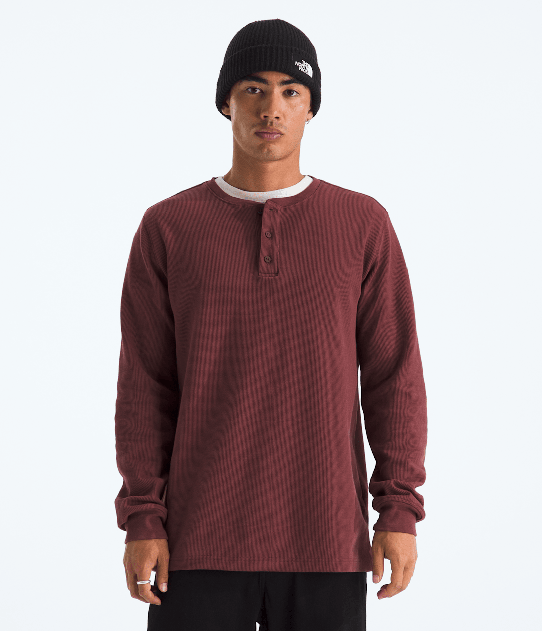 Men’s Waffle Long-Sleeve Henley - Sumac