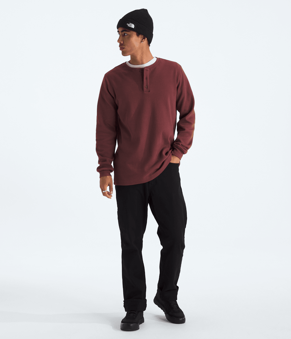 Men’s Waffle Long-Sleeve Henley - Sumac
