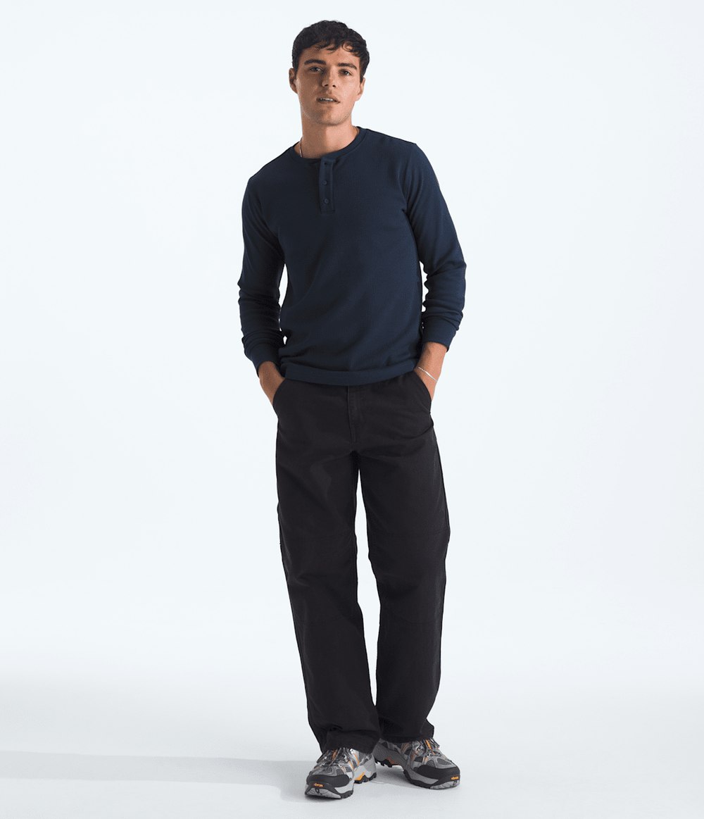 Men’s Waffle Long-Sleeve Henley - Summit Navy