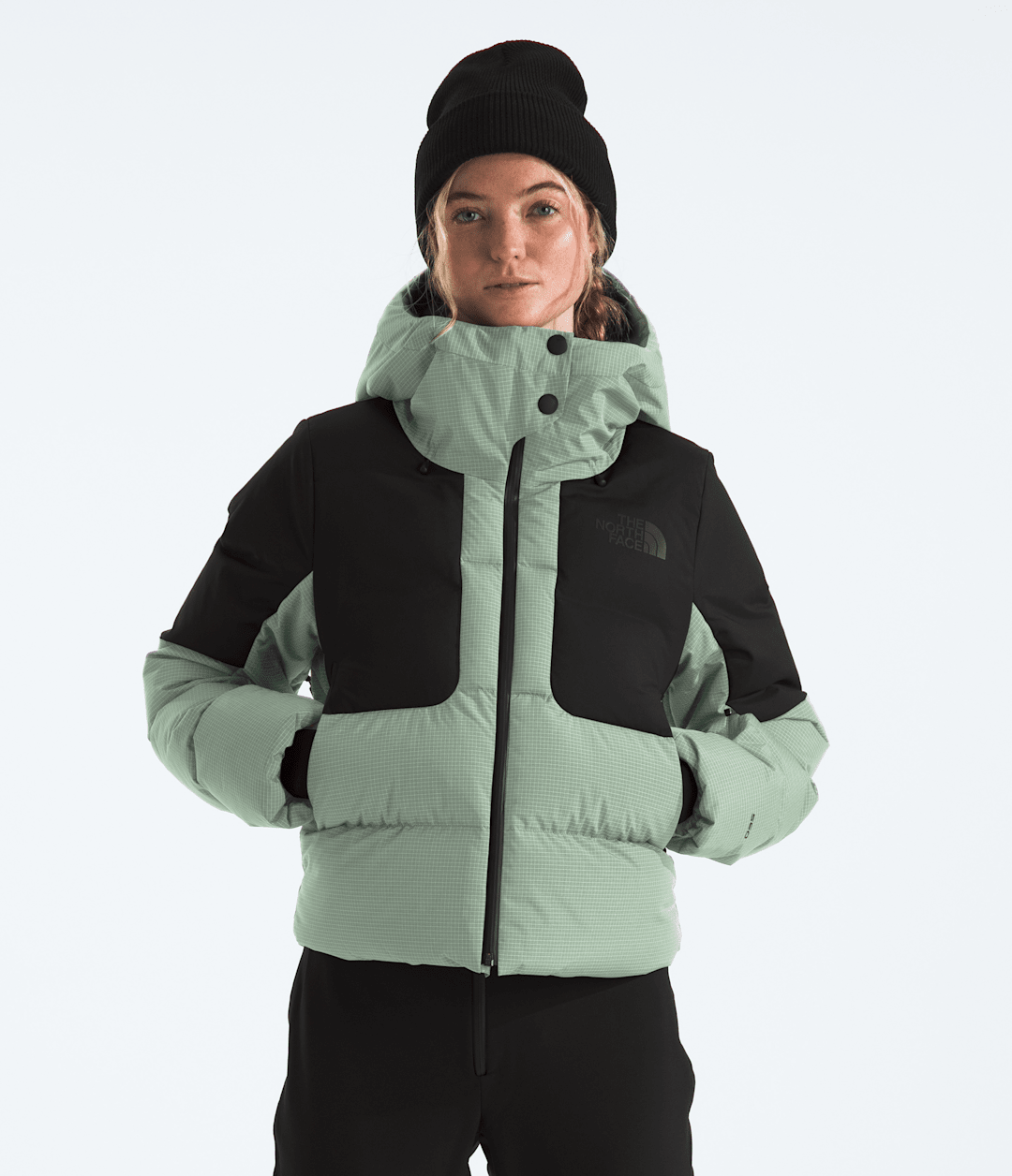 Women’s Cold Spell Cropped Down Jacket - Slate Moss/TNF Black