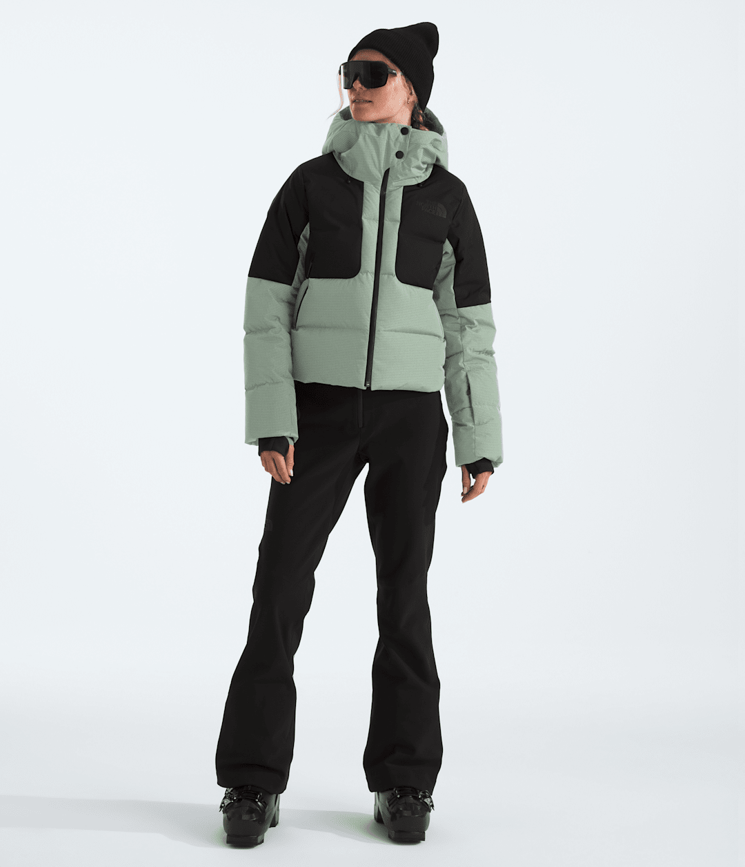 Women’s Cold Spell Cropped Down Jacket - Slate Moss/TNF Black