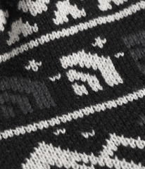 Cabin Ski Tuke - TNF Black Jacquard/Pom
