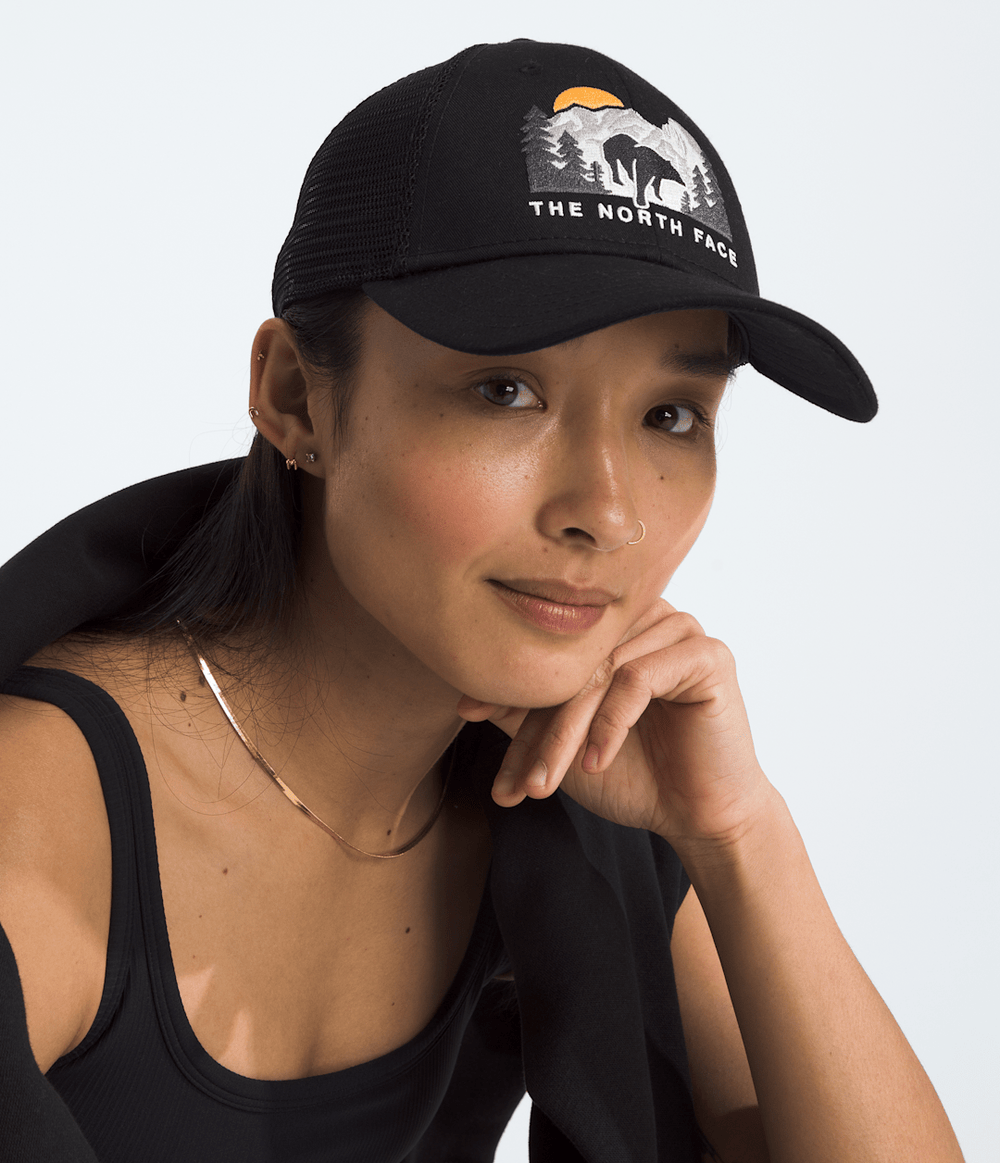 Embroidered Mudder Trucker Hat - TNF Black/TNF Black/Bear Graphic