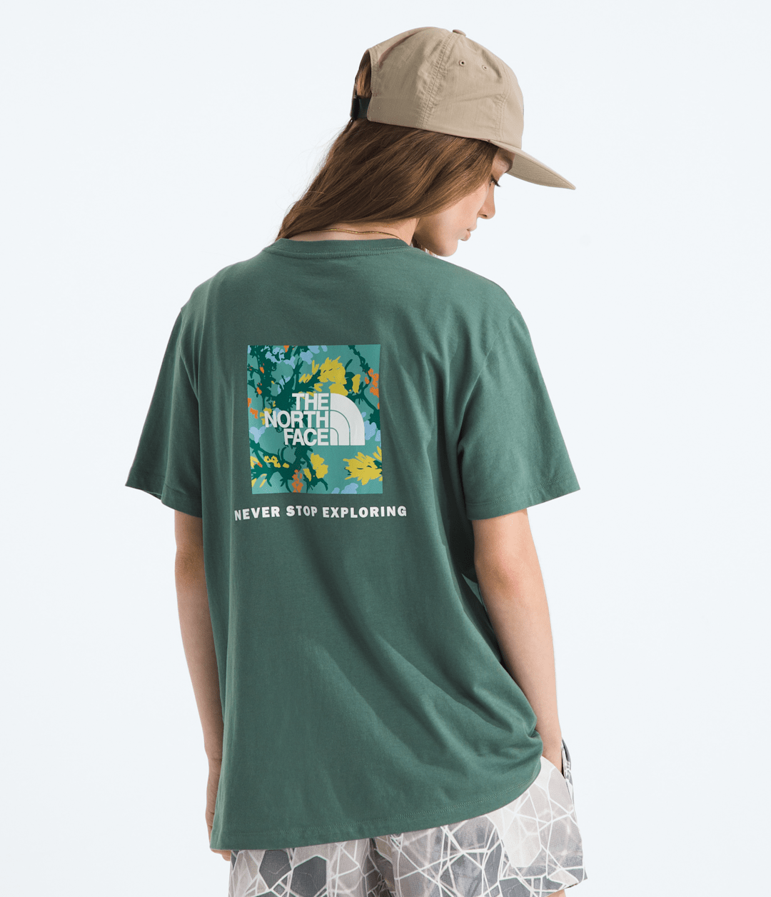 Women's Short-Sleeve Core Flower Power Box NSE Tee - Duck Green