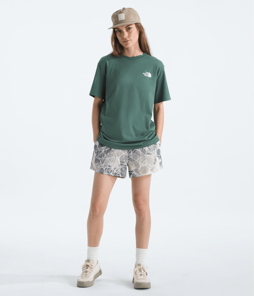 Women's Short-Sleeve Core Flower Power Box NSE Tee - Duck Green