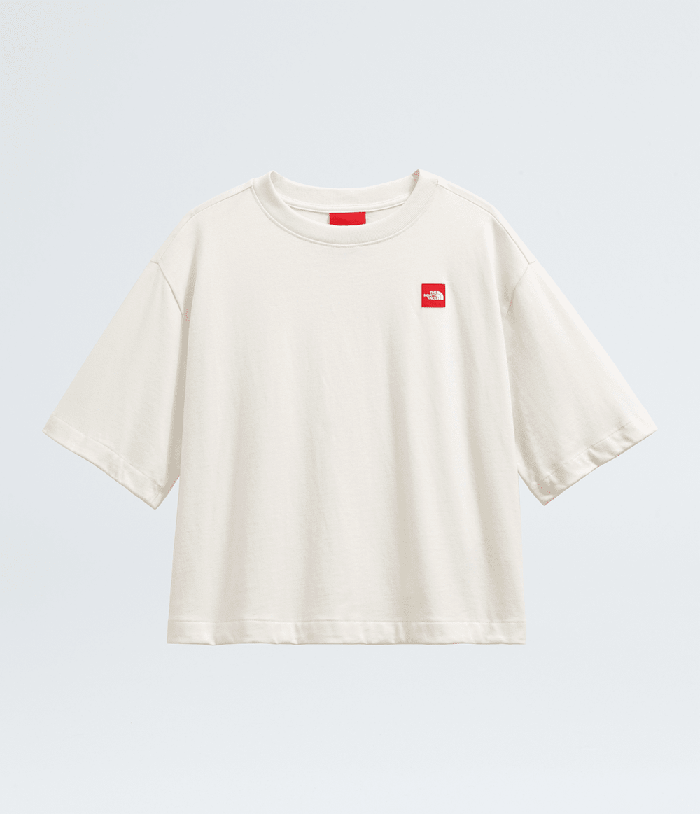 Women’s TNF™ Red Box Short-Sleeve Boxy Tee - White Dune