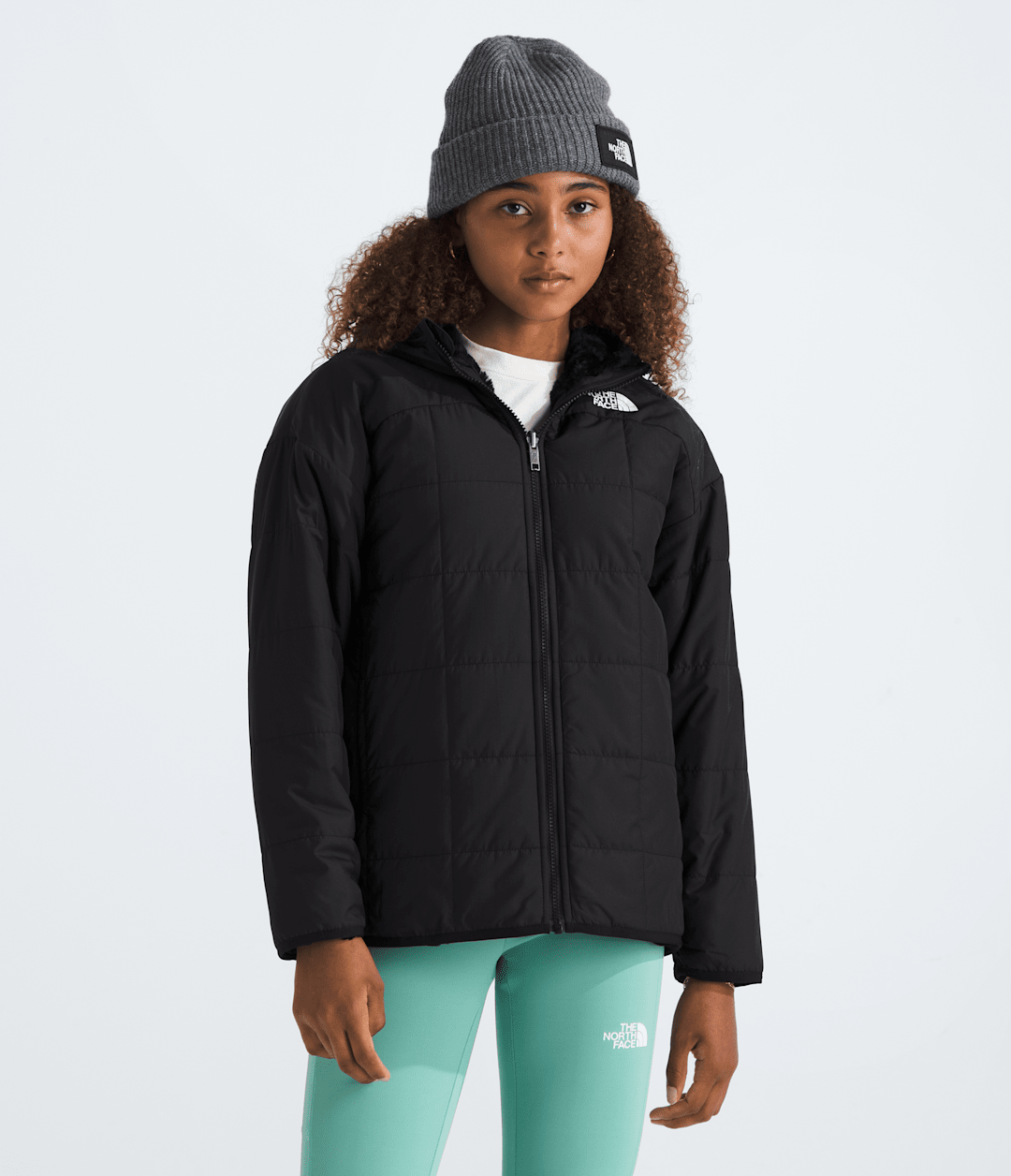 Girls’ Reversible Shasta Short Parka - TNF Black