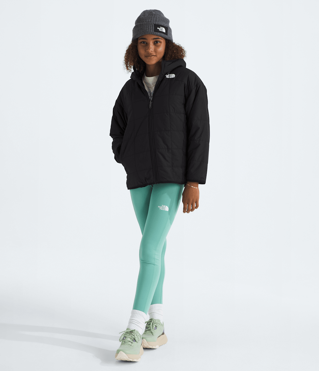 Girls’ Reversible Shasta Short Parka - TNF Black