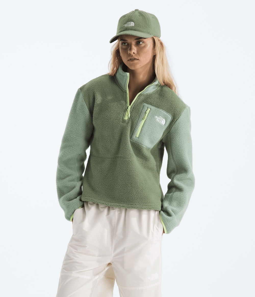 Women’s Yumiori ¼-Zip Jacket - Bark Mist/Slate Moss/Astro Lime