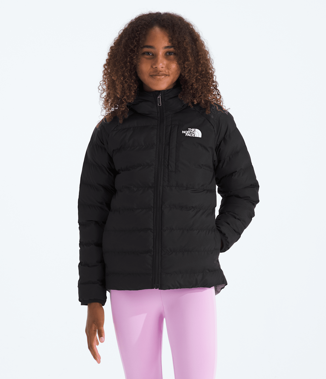 Girls’ Reversible Perrito Hooded Jacket - TNF Black/Smoked Pearl